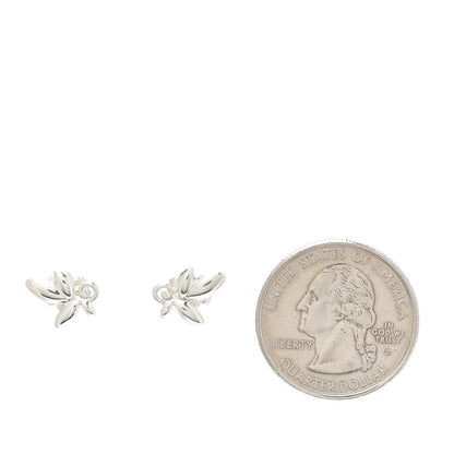 Tiffany Sterling Silver Paloma Picasso Olive Leaf Earrings 2 of 5