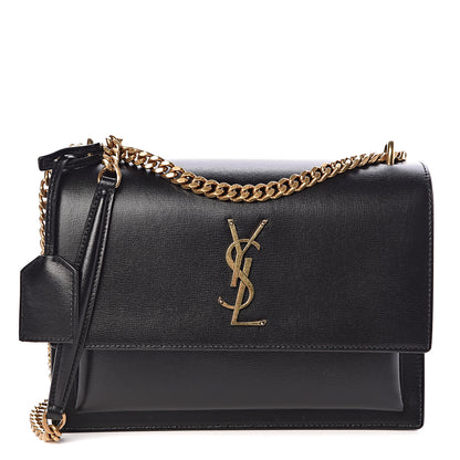 Saint Laurent Calfskin Medium Monogram Sunset Black 1 of 10