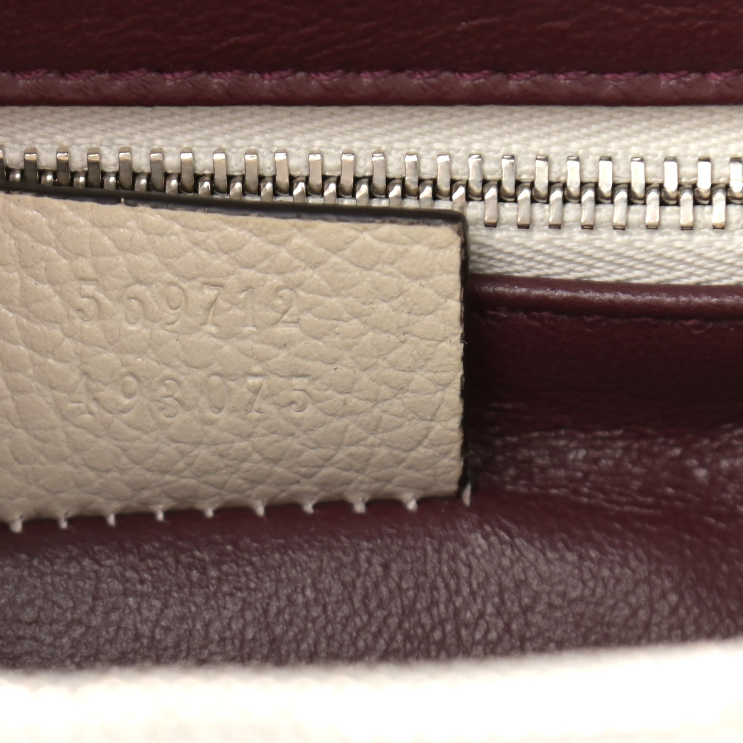 Grainy Calfskin Small Zumi Top Handle Bag Mystic White
