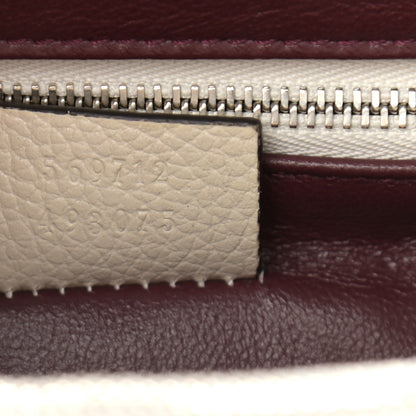 Gucci Grainy Calfskin Small Zumi Top Handle Bag Mystic White 6 of 9