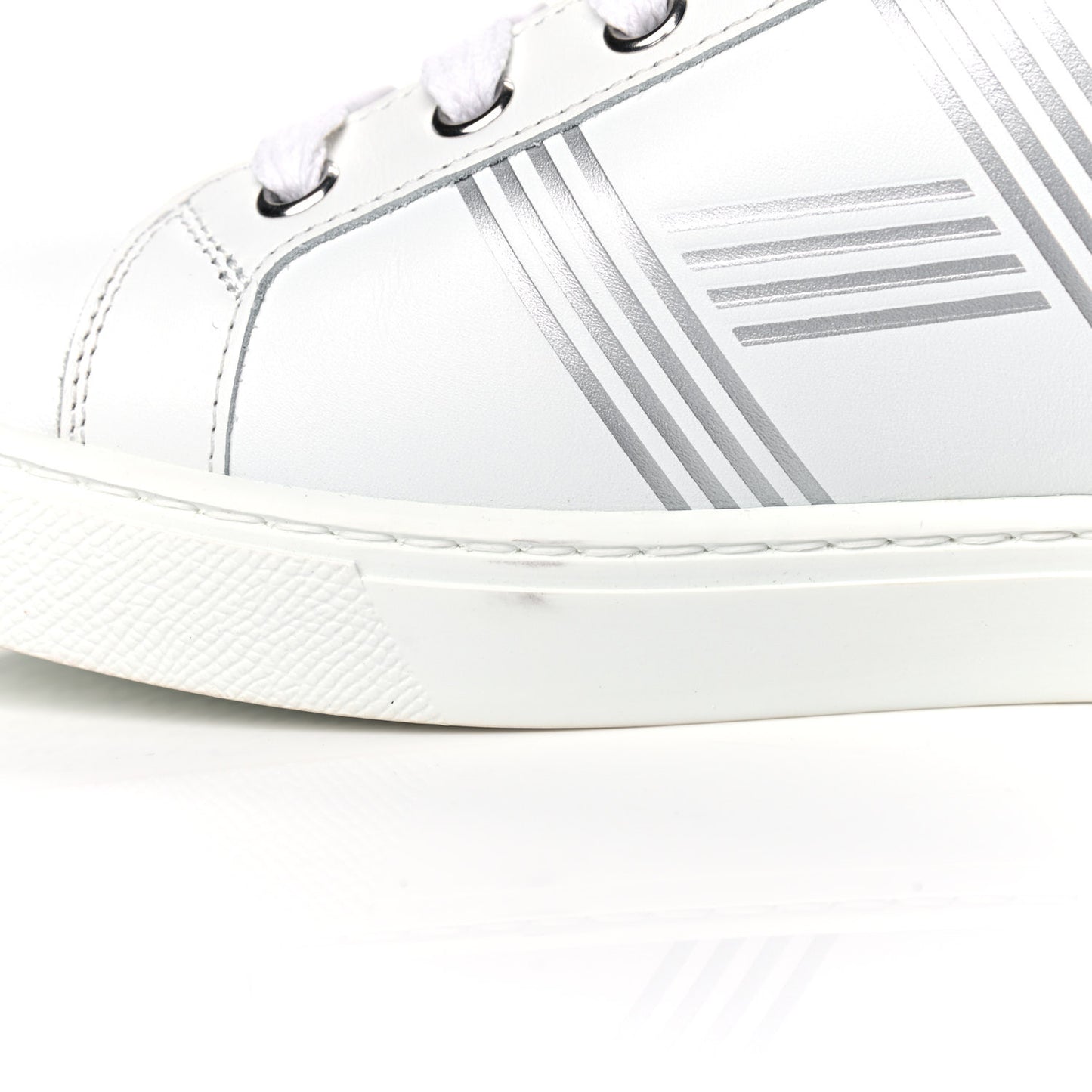 Nappa Womens Avantage Sneakers 37.5 White Argent