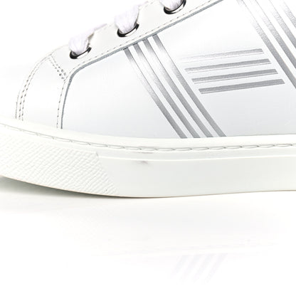 Hermes Nappa Womens Avantage Sneakers 37.5 White Argent 9 of 10
