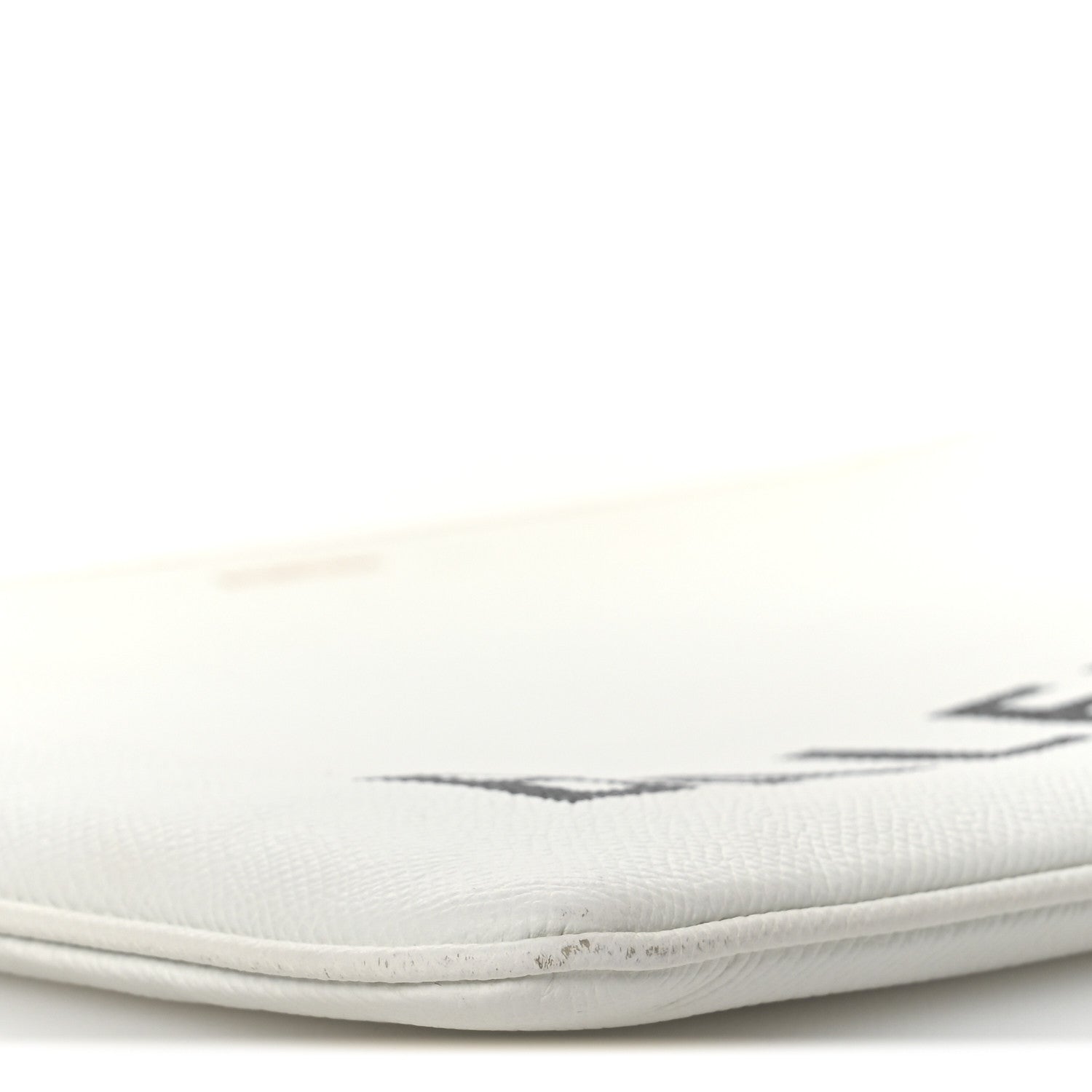 Balenciaga Calfskin Logo Large Zip Pouch White 9 of 13