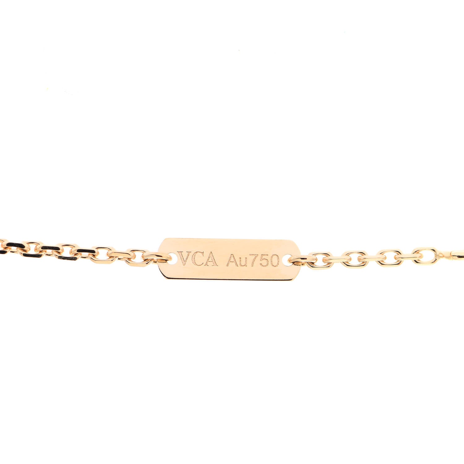 Van Cleef & Arpels 18K Yellow Gold Diamond Yellow Mother of Pearl Vintage Alhambra Pendant Necklace 3 of 5