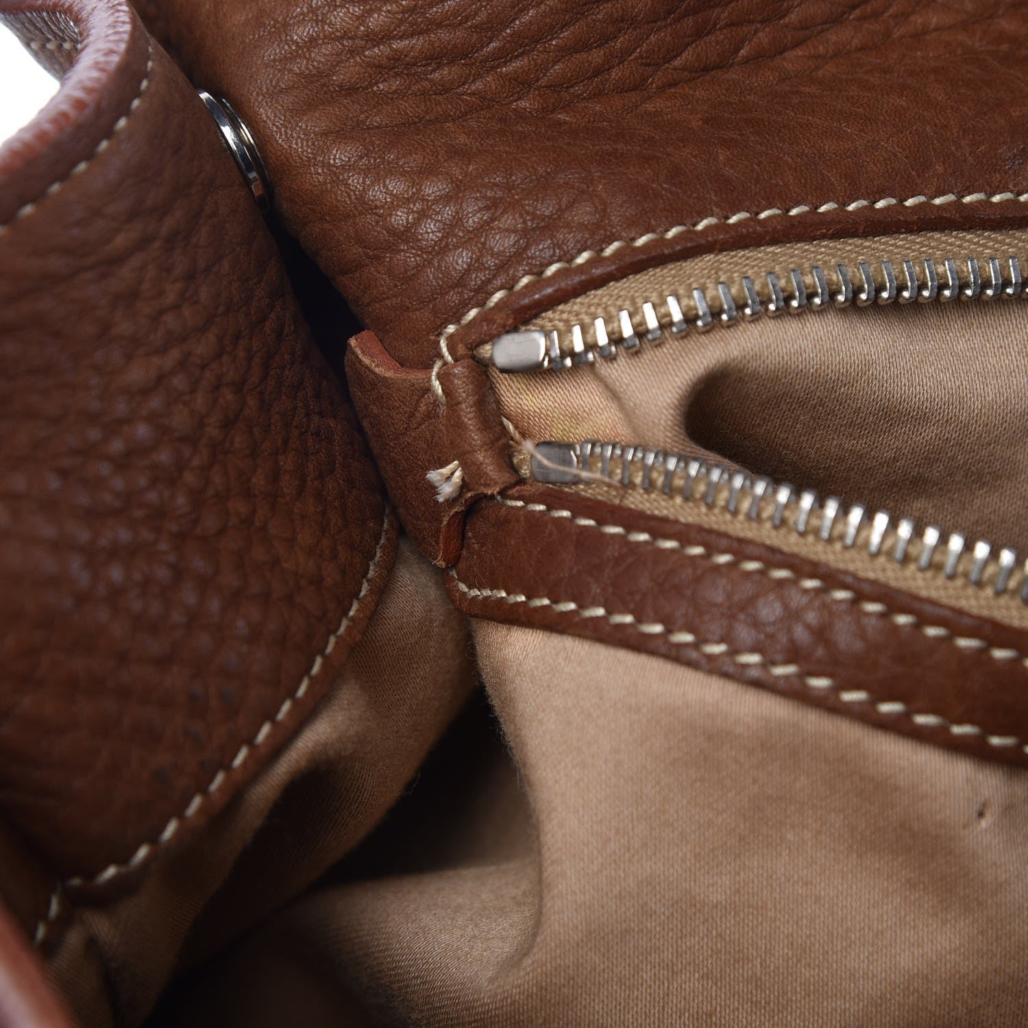 Miu Miu Vitello Daino Tote Brandy 8 of 24