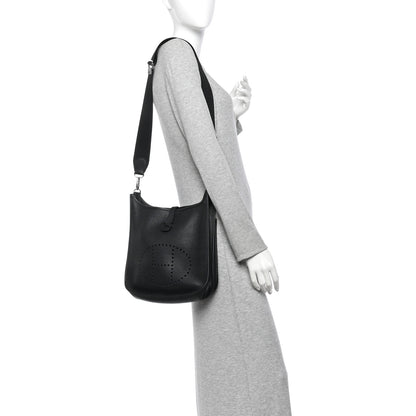 Hermes Taurillon Clemence Evelyne III PM Black 2 of 11