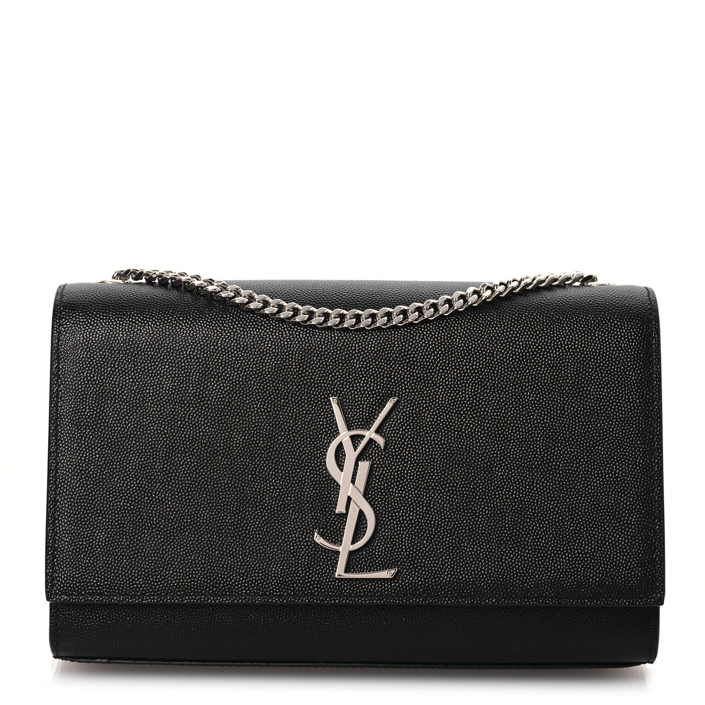 Grain De Poudre Medium Classic Monogram Kate Satchel Black