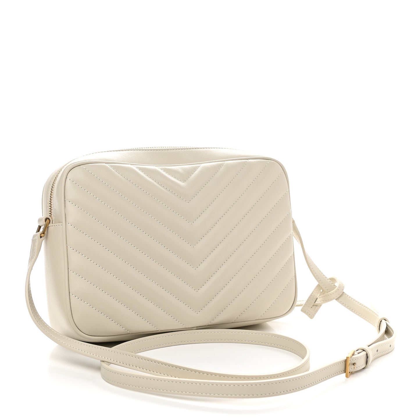 Calfskin Matelasse Monogram Lou Camera Bag Crema Soft