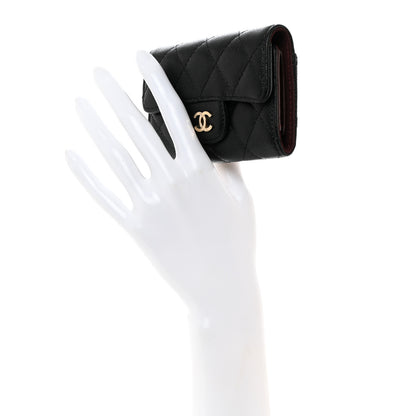 Chanel Caviar Quilted Classic 4 Key Holder Wallet Black 2 of 8