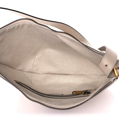 Gucci GG Supreme Monogram Textured Dollar Calfskin Web Small Ophidia Half Moon Hobo Beige Mystic White Oatmeal 5 of 11