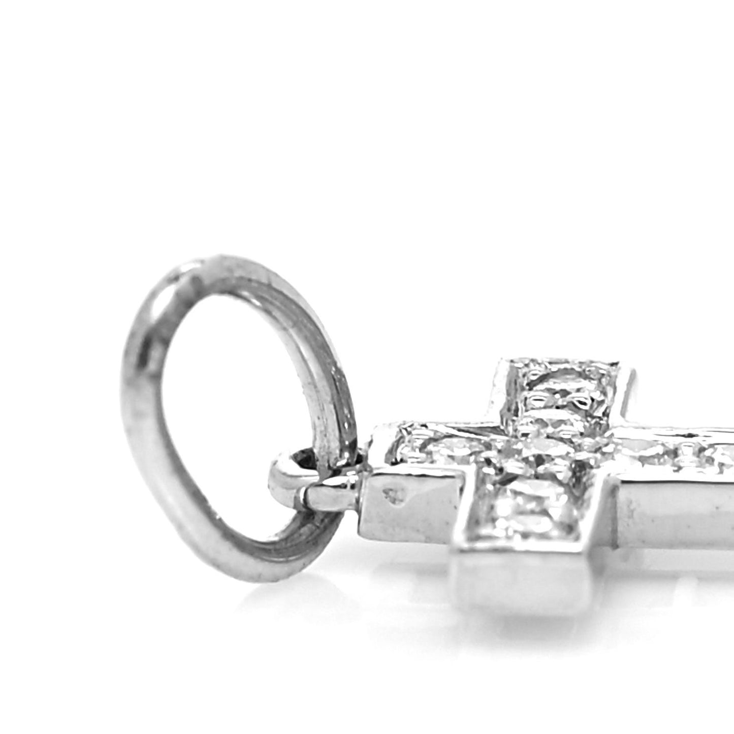 Platinum Diamond Anchor Charm