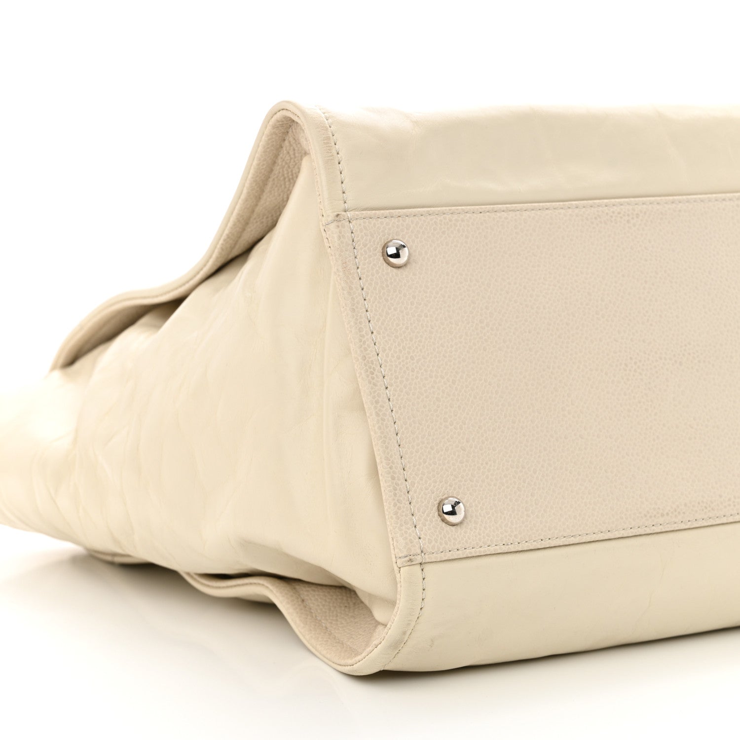 Chanel Calfskin Deauville Tote White 9 of 14