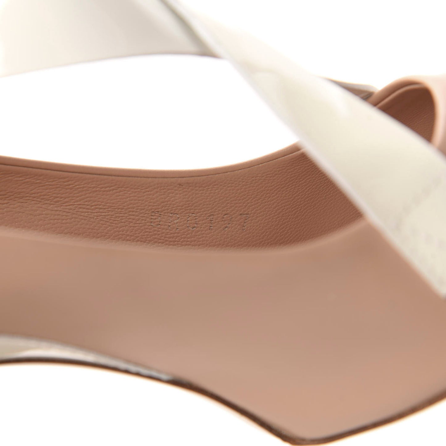 Calfskin Patent Matchmake Cross Pumps 39 Blush White