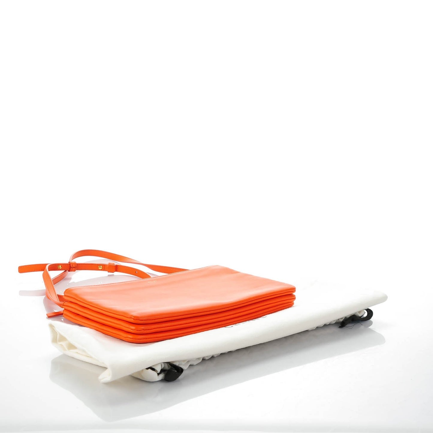 Lambskin Large Trio Crossbody Bright Orange