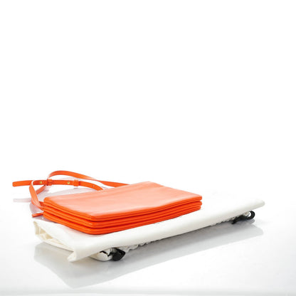 Celine Lambskin Large Trio Crossbody Bright Orange 4 of 7