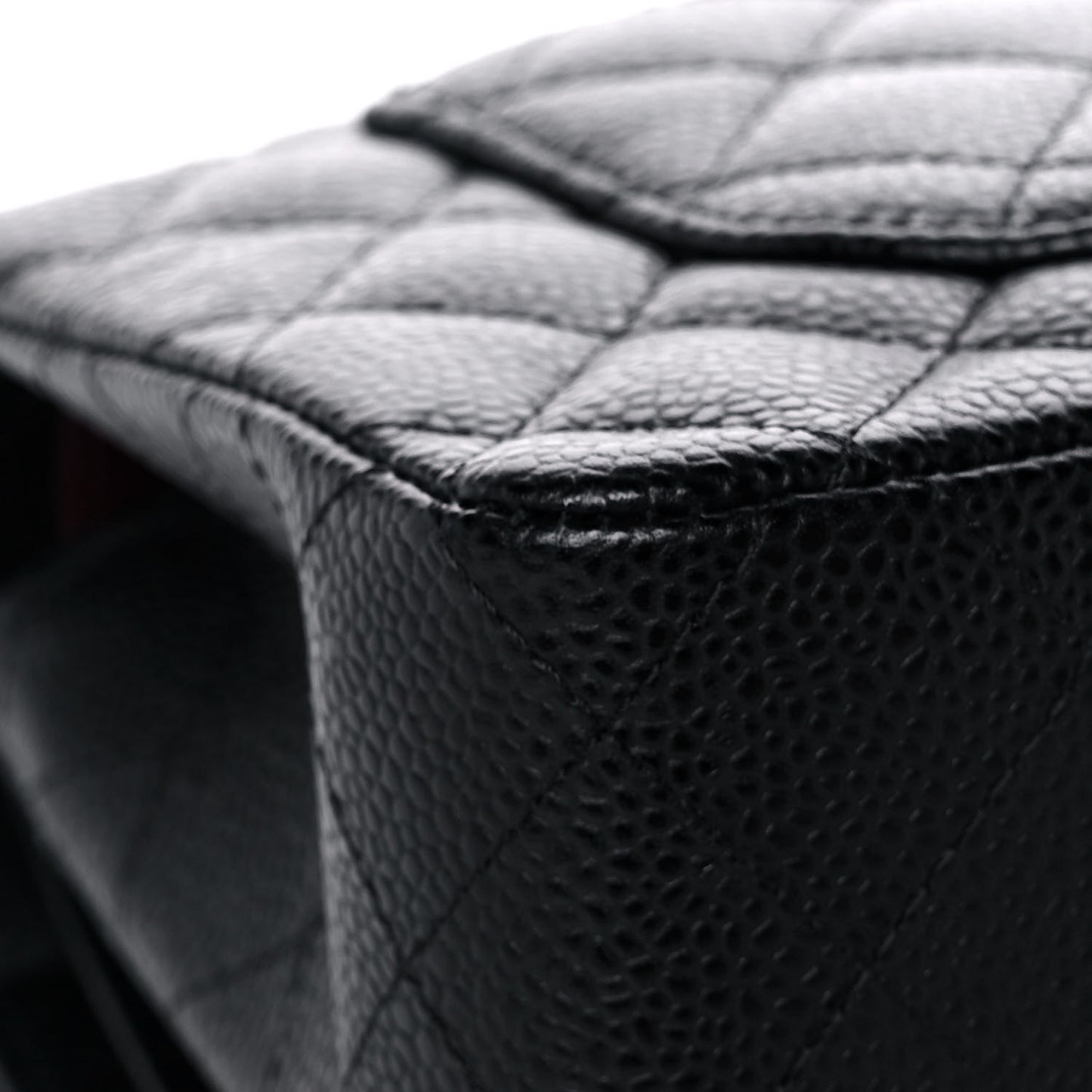 Caviar Quilted Small Double Flap Black