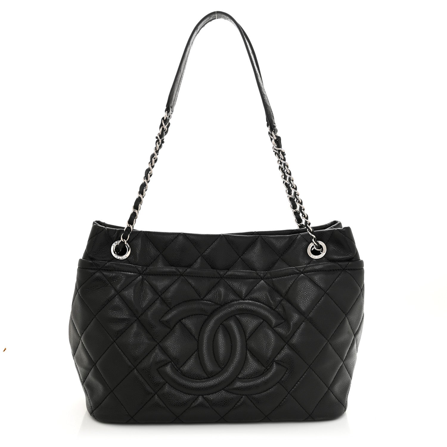 Chanel Caviar Quilted CC Timeless Soft Tote Black 1 of 15