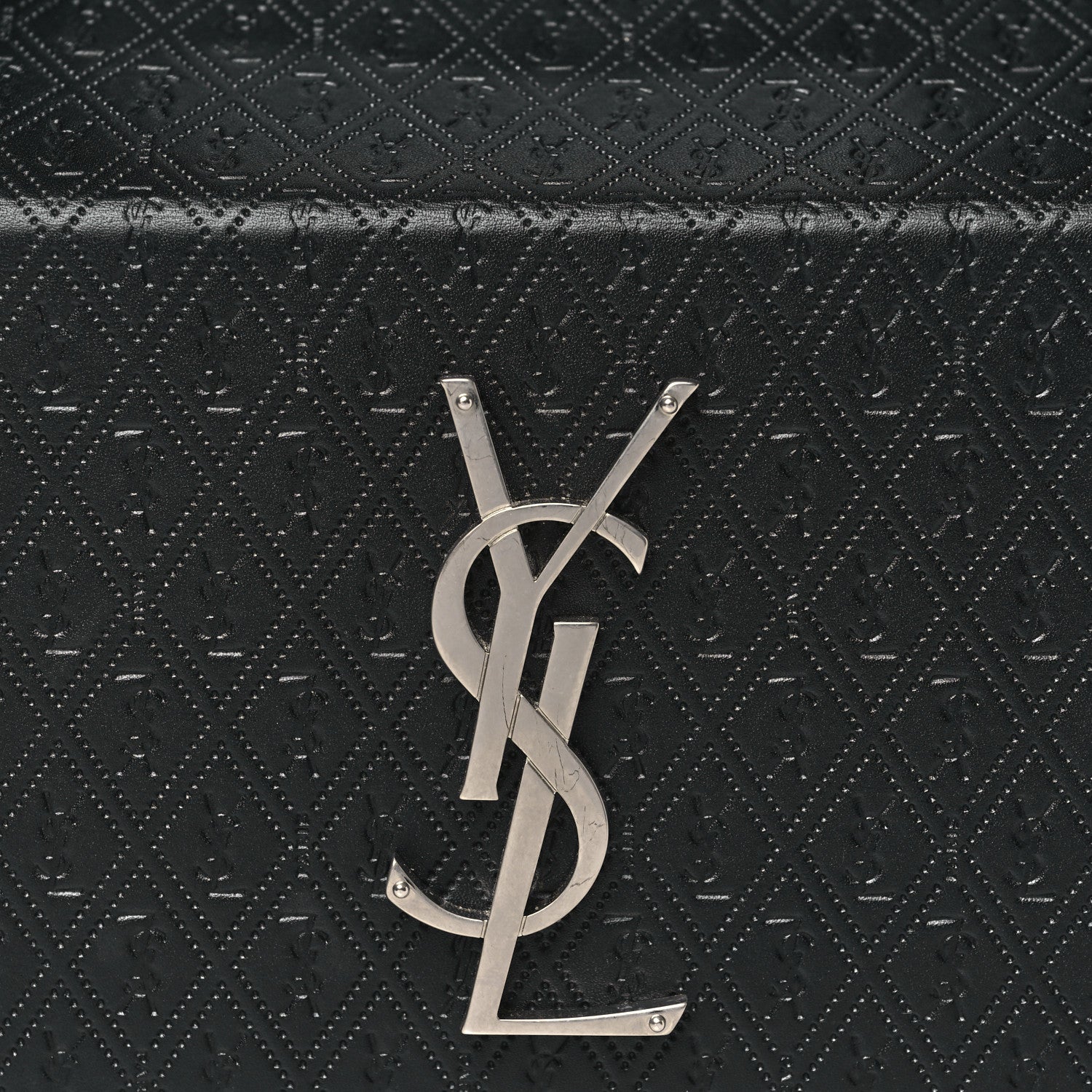 Saint Laurent Calfskin Monogram Take Away Box Black 8 of 10