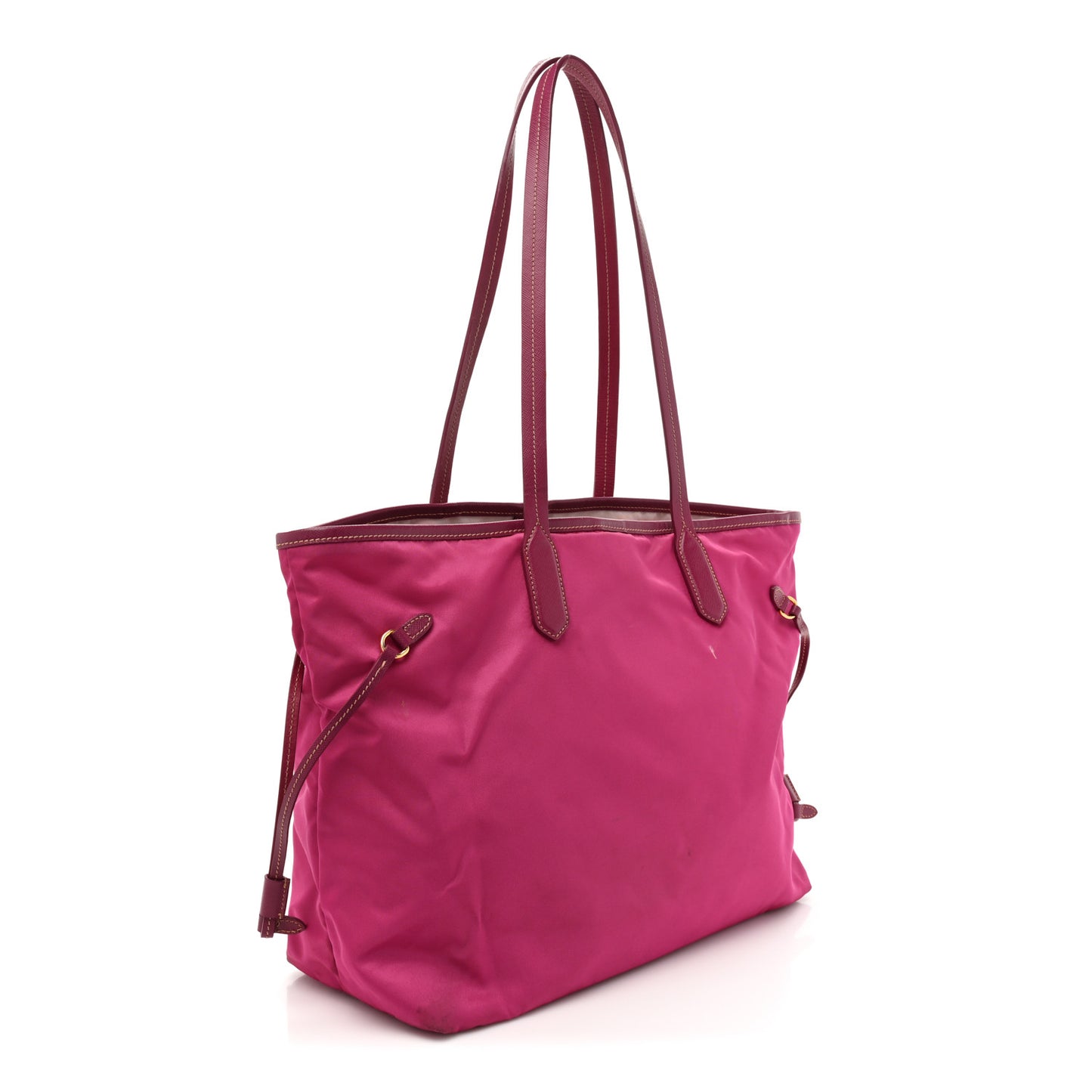 Tessuto Nylon Saffiano Shopping Tote Ibisco