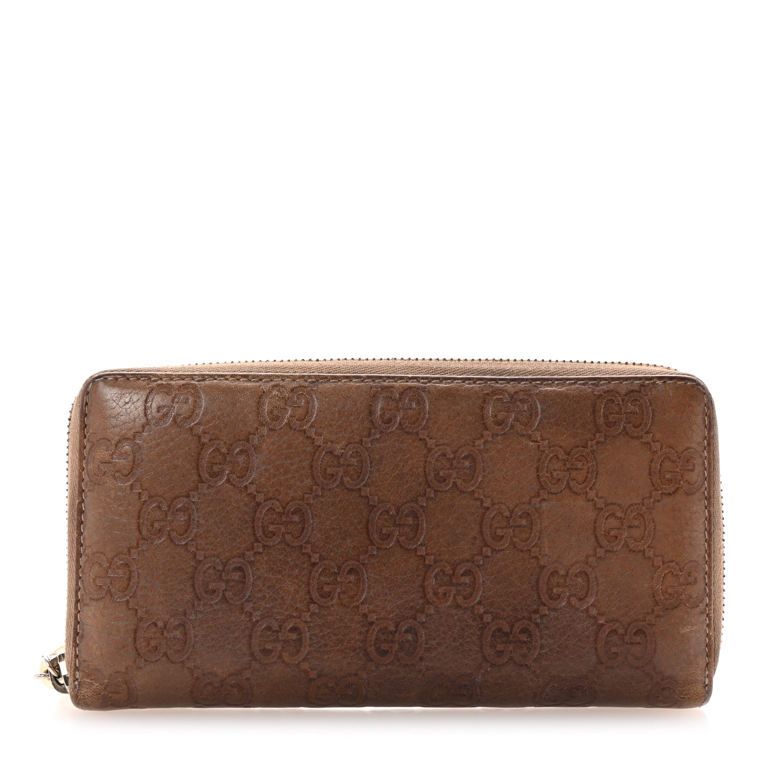 Gucci Guccissima Bamboo Tassel Zip Around Wallet Light Brown 1 of 6