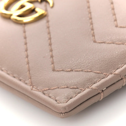 Gucci Calfskin Matelasse GG Marmont Card Holder Porcelain Rose 8 of 8