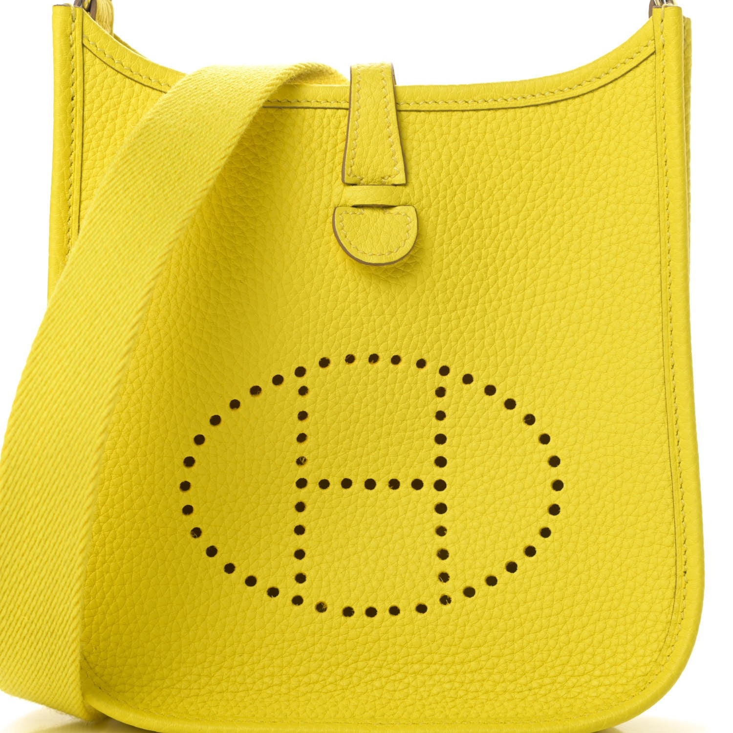 Hermes Taurillon Clemence Evelyne TPM Lime 8 of 11