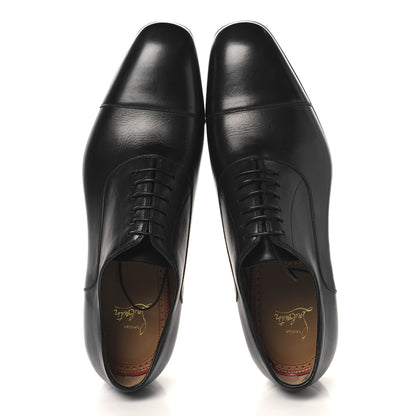 Christian Louboutin Calfskin Mens Greggo Flat Oxfords 42 Black 2 of 9