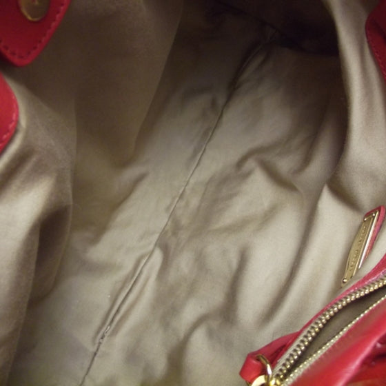 Miu Miu Vernice Patent Gathered Tote Rosso 8 of 12