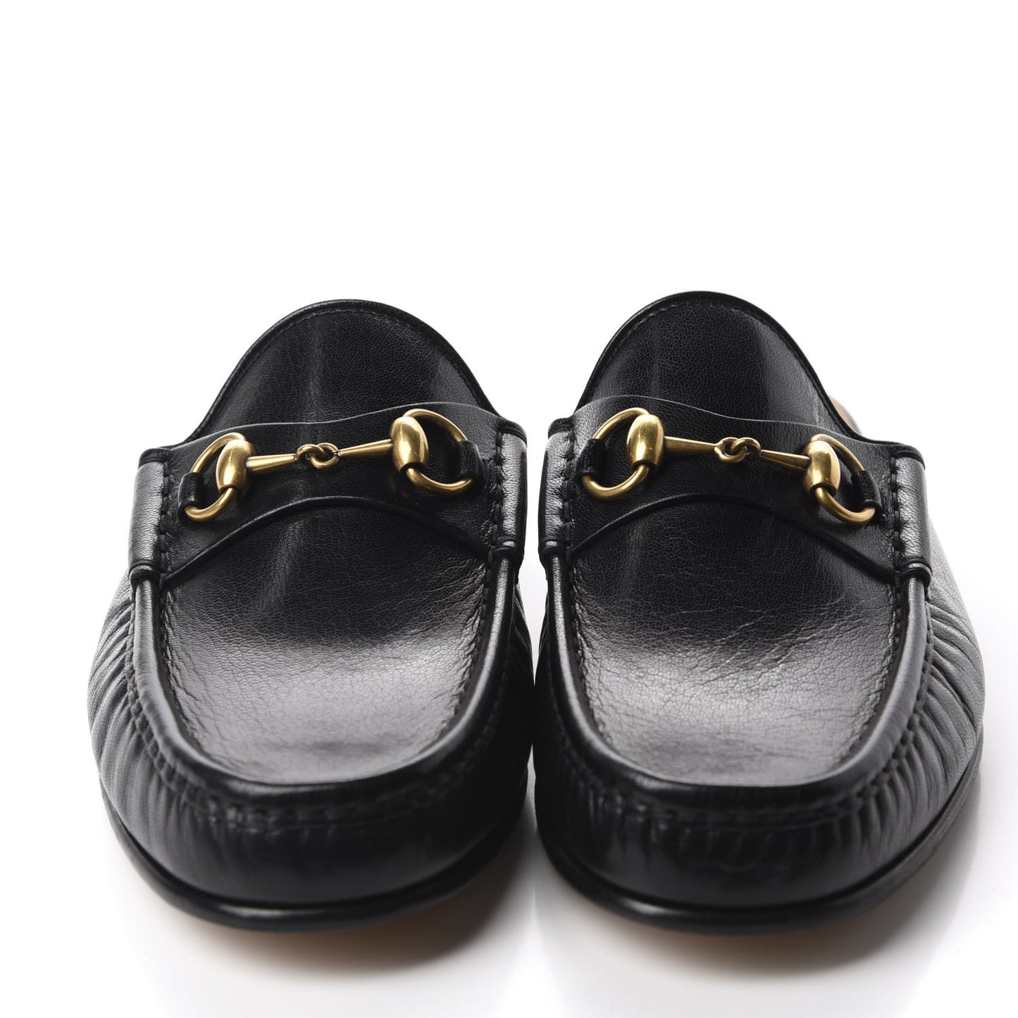 Goatskin Mens Horsebit Slippers 8.5 Black
