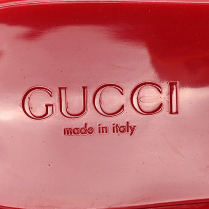 Gucci Rubber Gucci Logo Womens Platform 20/60mm Slide Sandals 39 Hibiscus Red 8 of 14