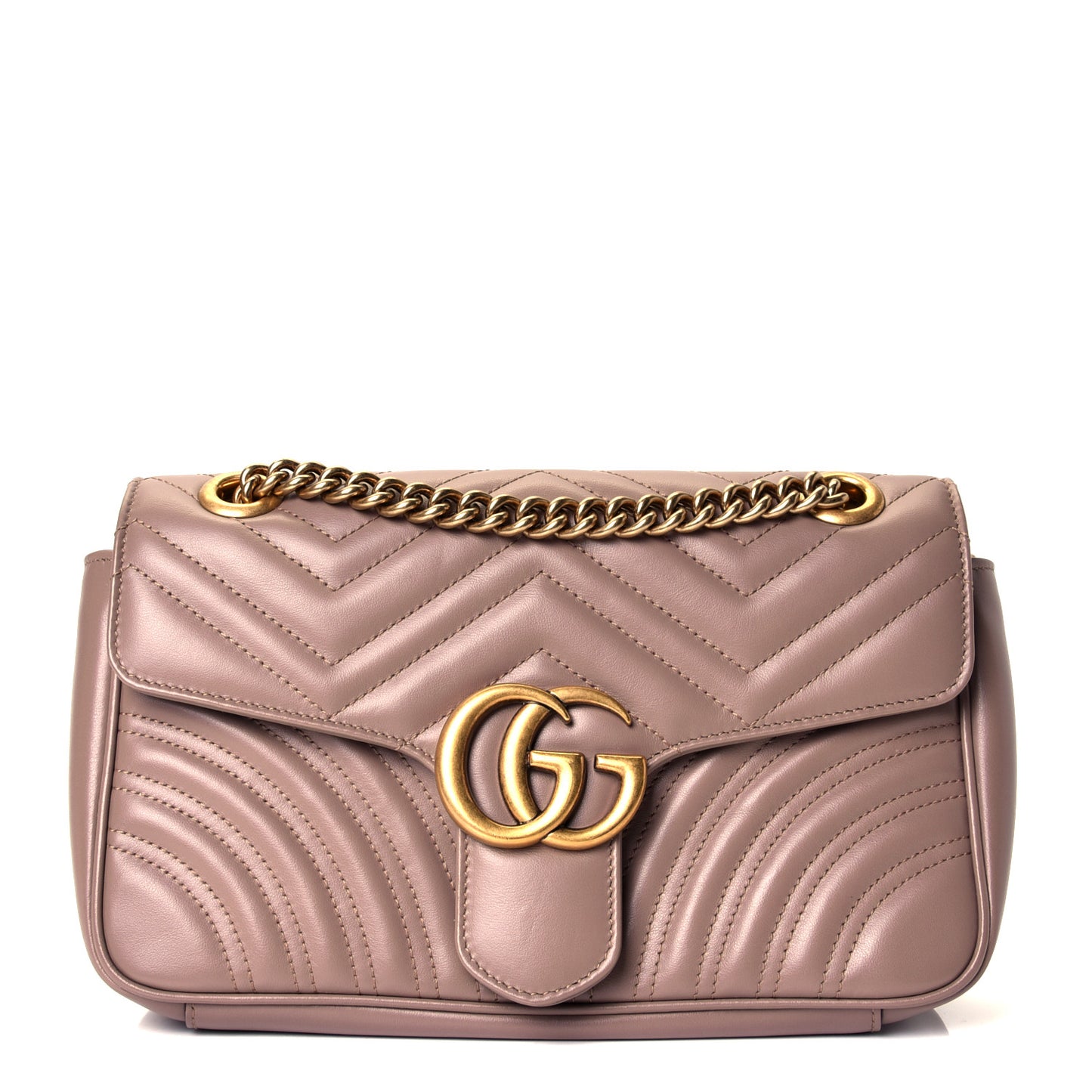 Calfskin Matelasse Small GG Marmont Shoulder Bag Porcelain Rose