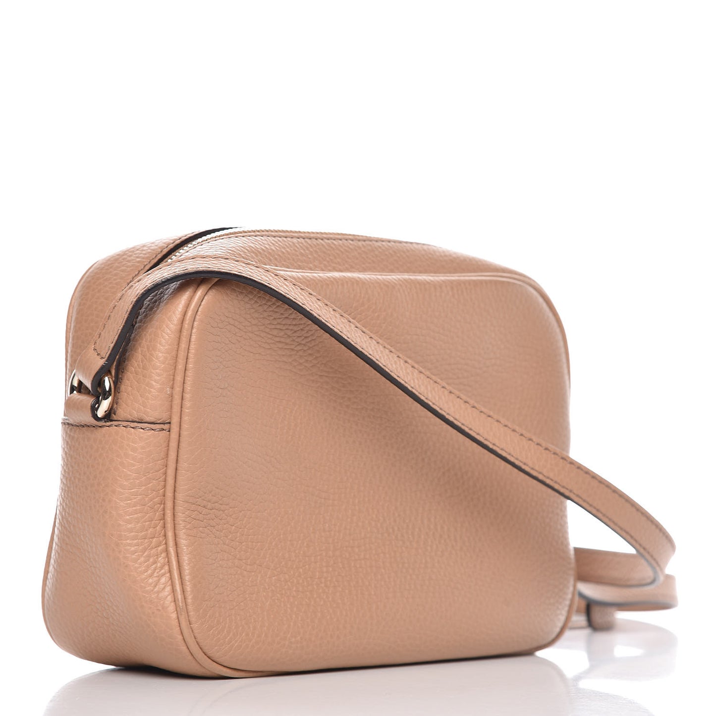 Pebbled Calfskin Small Soho Disco Bag Rose Beige