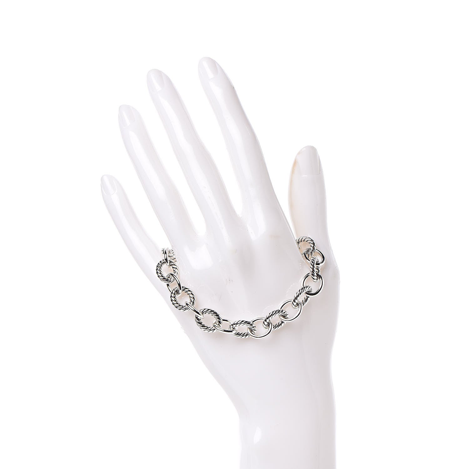 David Yurman Sterling Silver 10mm Medium Oval Link Bracelet 2 of 5