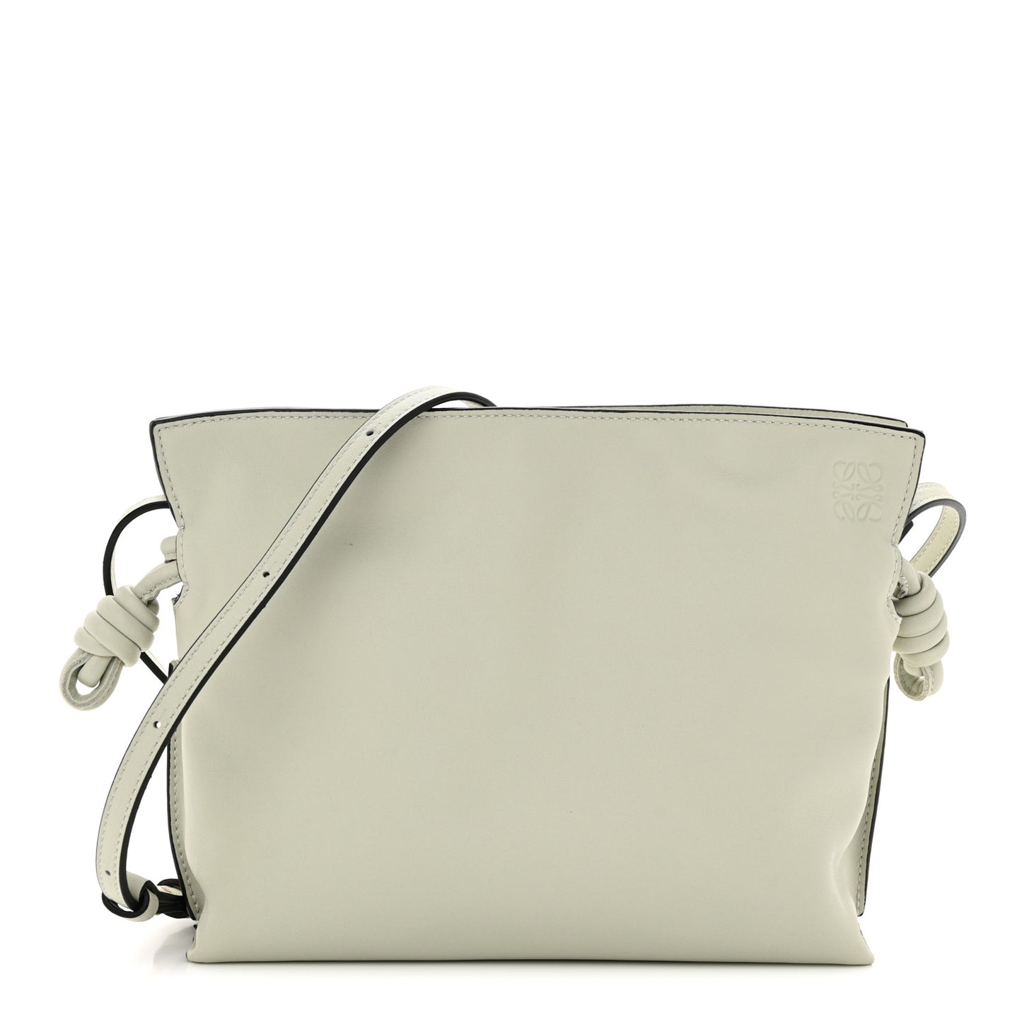 Calfskin Mini Flamenco Knot Bag Light Celadon