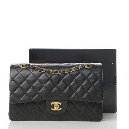 Chanel Lambskin Quilted Medium Double Flap Black 16 of 16