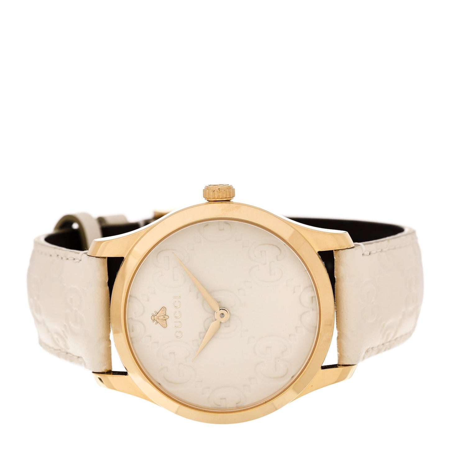 Stainless Steel Calfskin 38mm G-Timeless Quartz Watch White