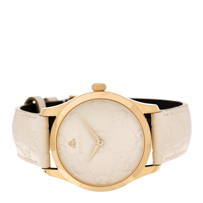 Gucci Stainless Steel Calfskin 38mm G-Timeless Quartz Watch White 2 of 5