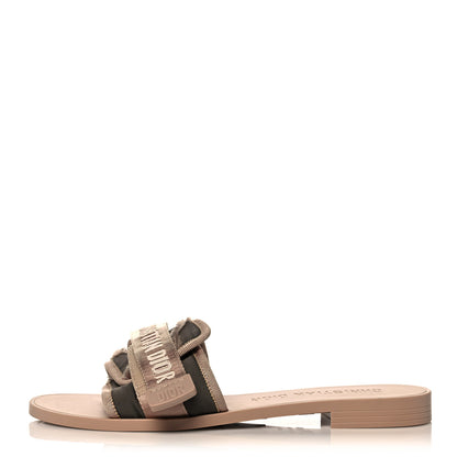 Christian Dior Nylon Camouflage Dio(r)evolution Slide Sandals 39 Nude 1 of 10