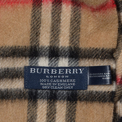 Burberry Cashmere House Check Fringe Scarf Camel 4 of 7