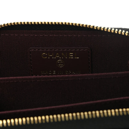 Chanel Caviar Quilted Zip Coin Purse Black 6 of 10
