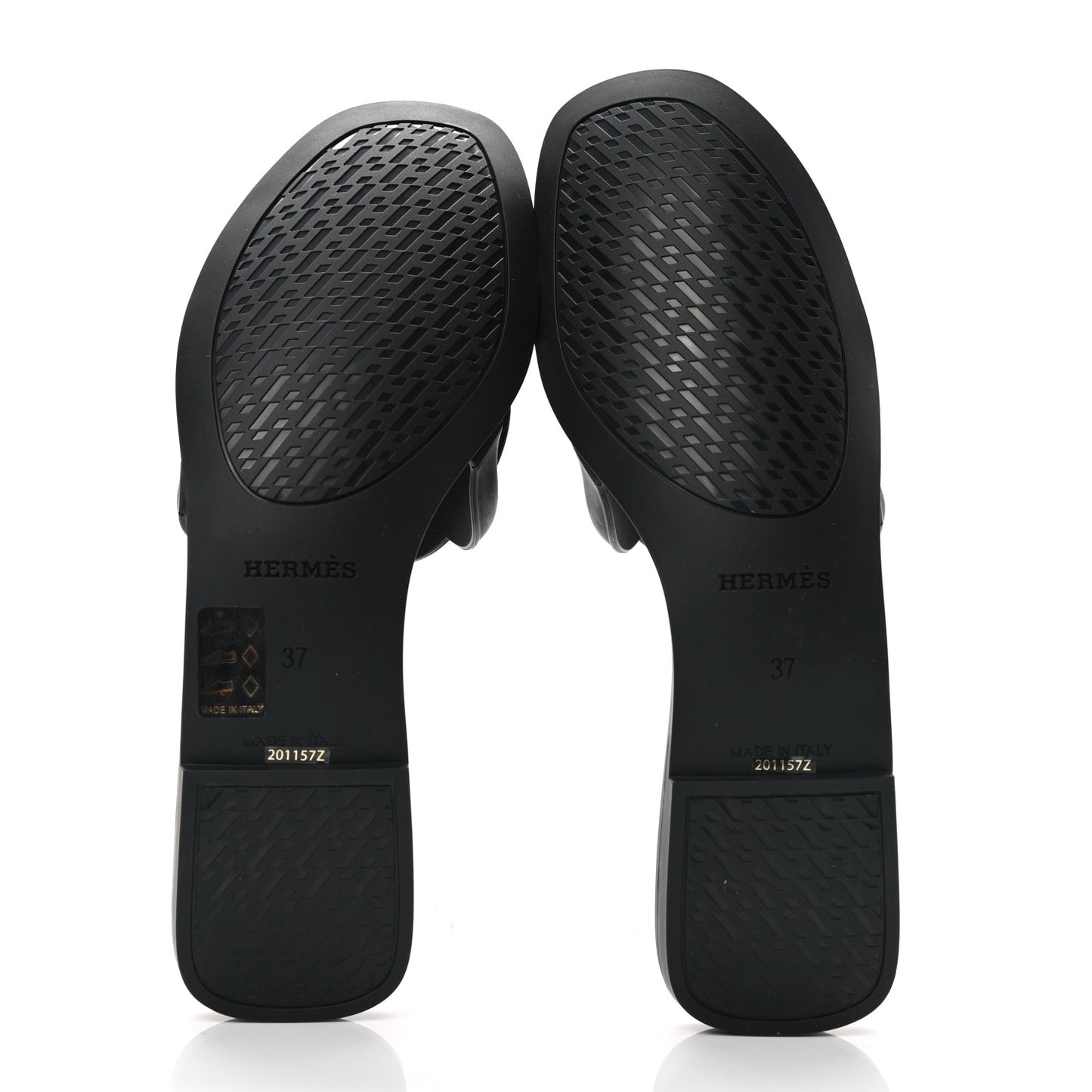 Rubber Aloha Sandals 37 Black