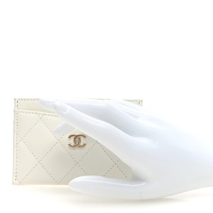 Chanel Caviar Quilted Card Holder White 2 of 8