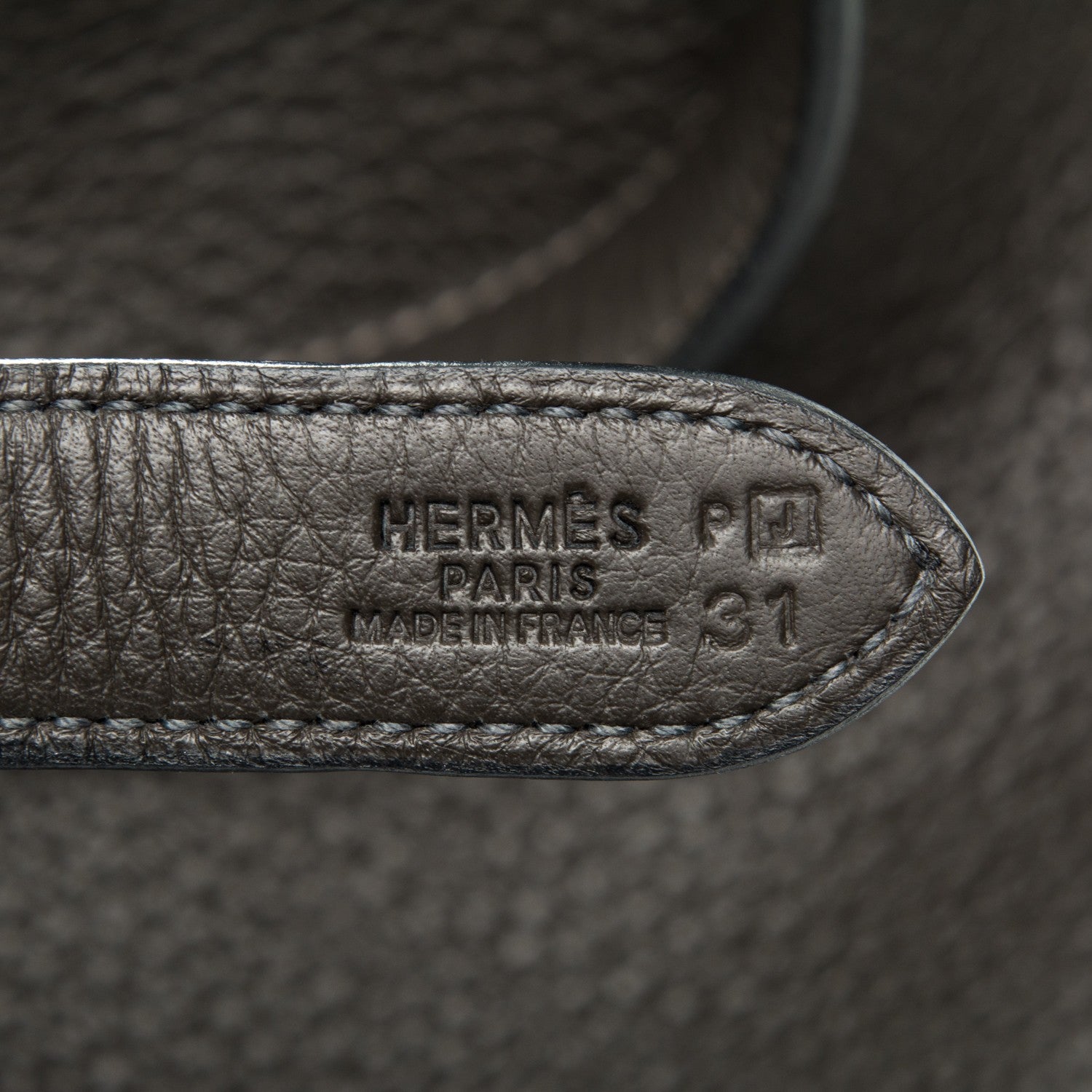 Hermes Taurillon Clemence Trim II 35 Shoulder Bag Graphite 6 of 6