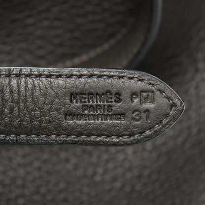 Hermes Taurillon Clemence Trim II 35 Shoulder Bag Graphite 6 of 6