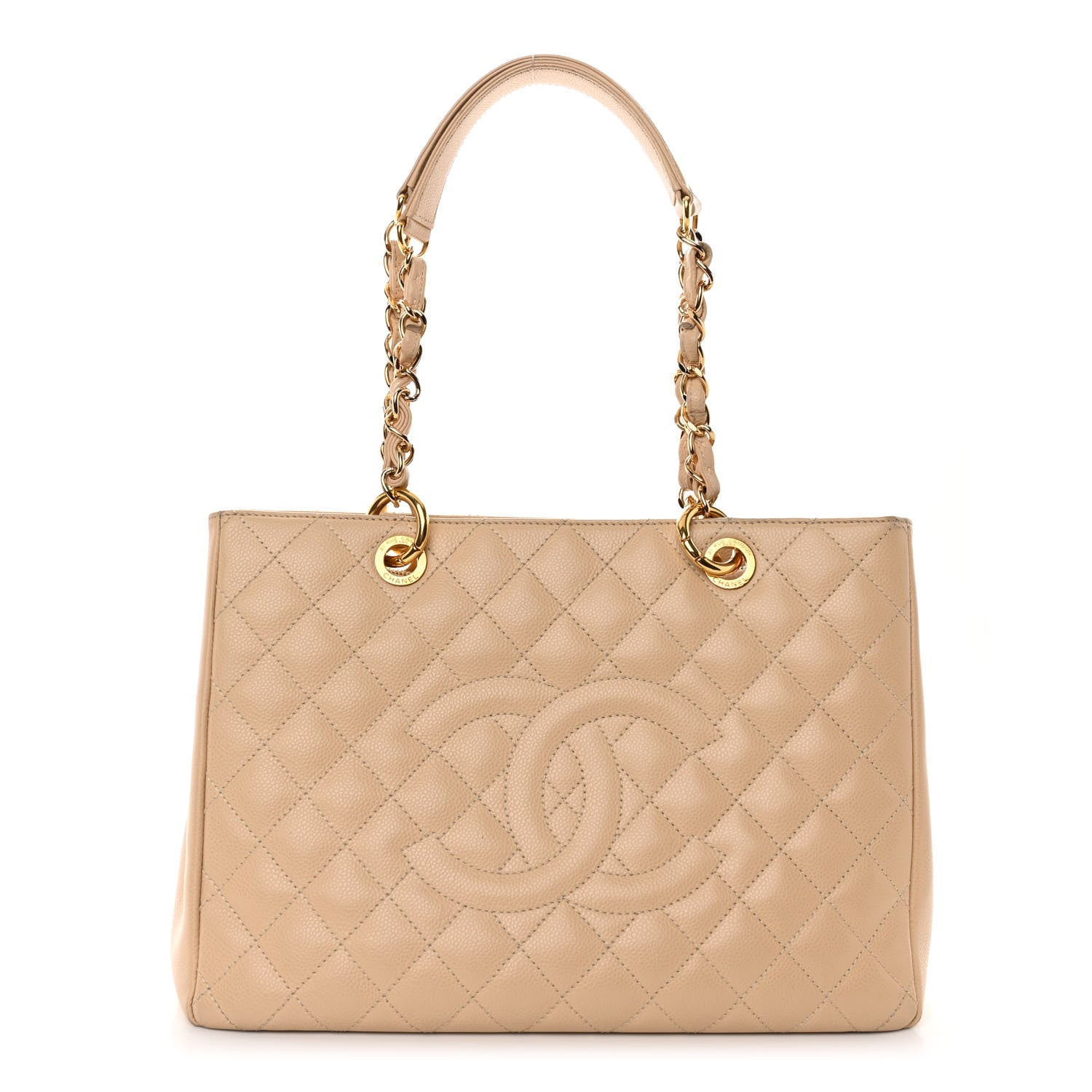Chanel Caviar Quilted Grand Shopping Tote GST Beige Clair 1 of 12