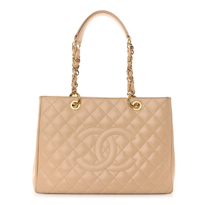 Chanel Caviar Quilted Grand Shopping Tote GST Beige Clair 1 of 12