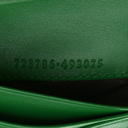 Gucci Calfskin GG Matelasse Card Case Wallet Spring Green 7 of 8