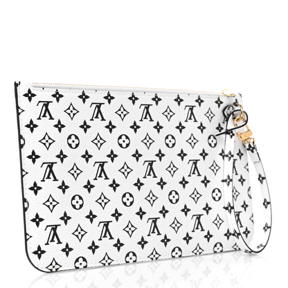 Louis Vuitton Monogram Giant Neverfull MM GM Pochette White 3 of 7
