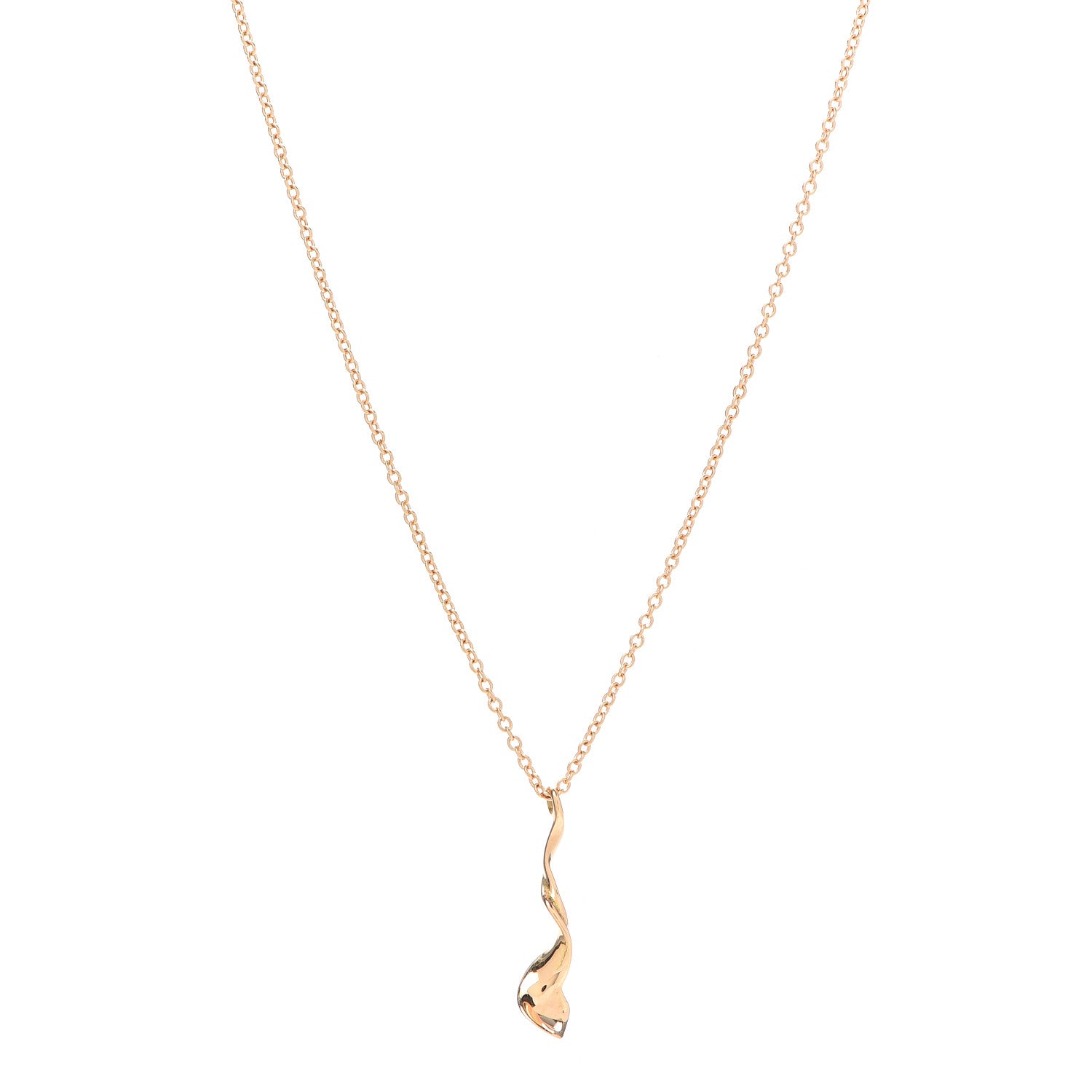 Tiffany 18K Rose Gold Frank Gehry Orchid Pendant Necklace 1 of 6