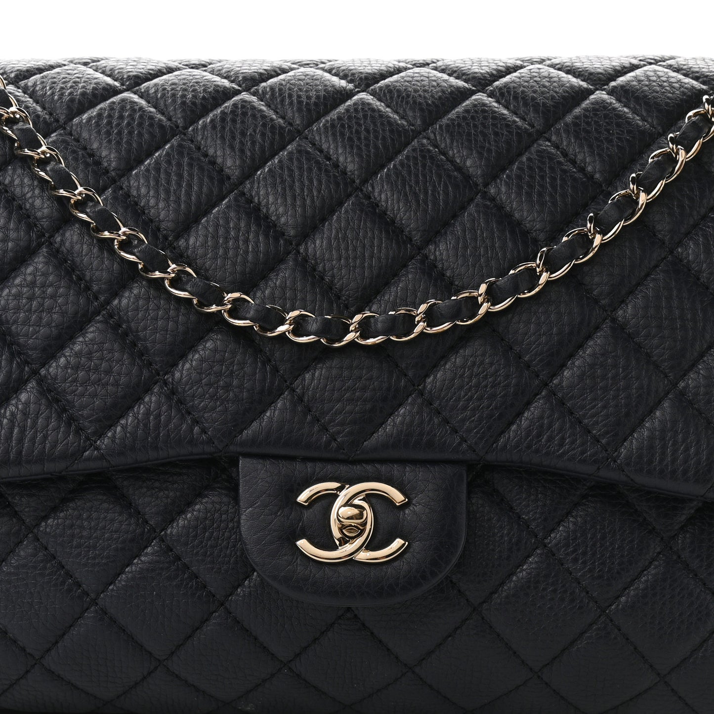 Calfskin Quilted Small XXL Travel Flap Bag Navy